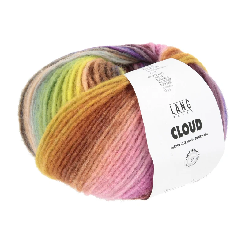 Lang Yarns Cloud 0031 Orange/Marineblau/Gelb/Rosa/Pflaume