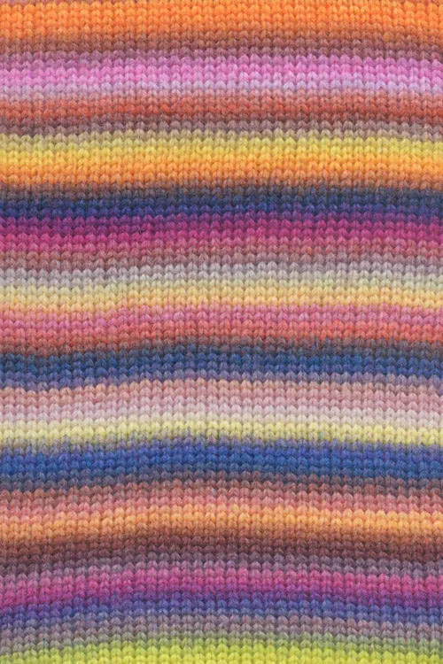 Lang Yarns Cloud 0031 Orange/Marineblau/Gelb/Rosa/Pflaume