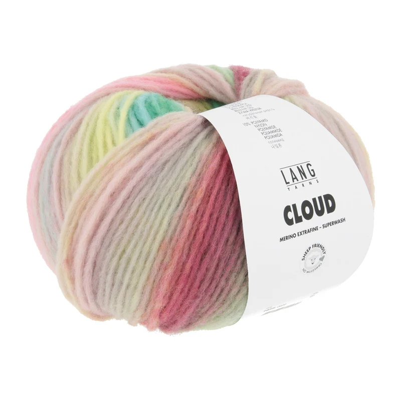 Lang Yarns Cloud 0029 Gelb/Grün/Türkis/Rosa
