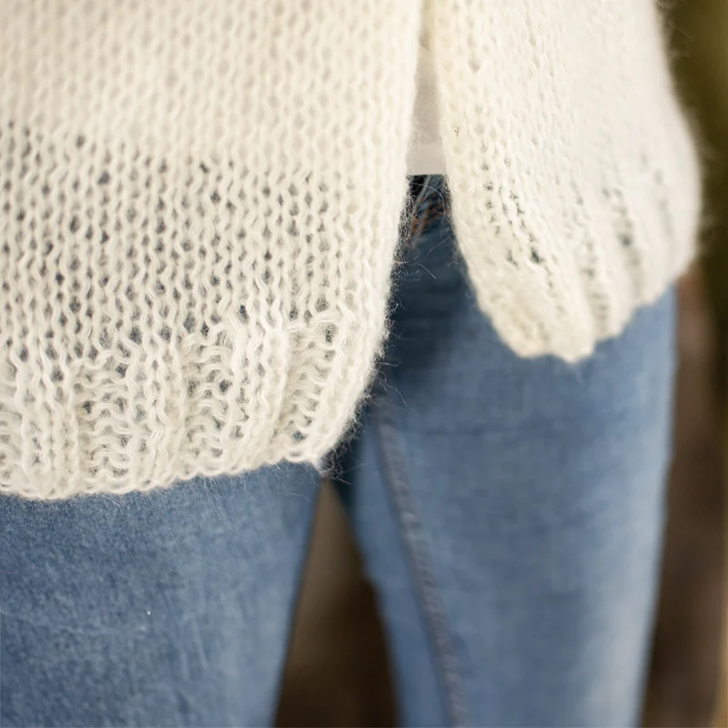 Kurze, ärmellose, elegante Jacke – Strickpaket