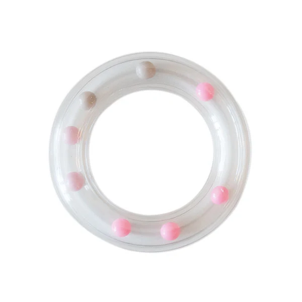 Go Handmade Rasselring Rosa 80 mm