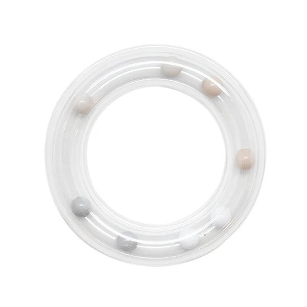 Go Handmade Rasselring Grau 80 mm