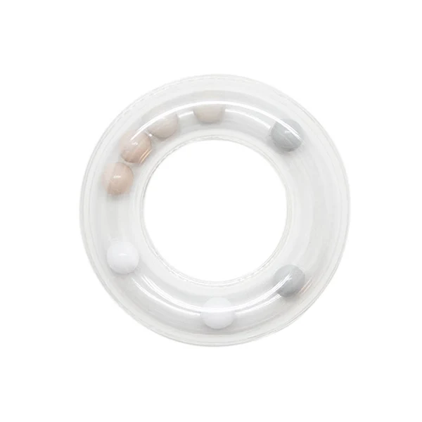 Go Handmade Rasselring Grau 63 mm