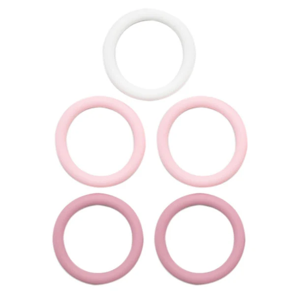 Go Handmade Silikonringe, 5er-Set, 00, Rosa Mix