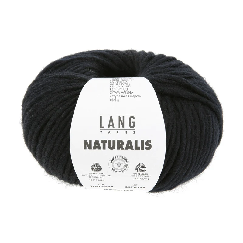 Lang Yarns Naturalis 0004 Schwarz