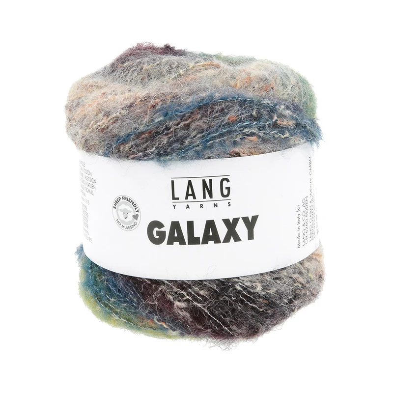 Lang Yarns Galaxy 0006 Schwarz/Grün/Beige