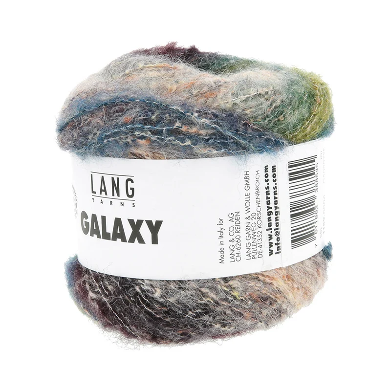 Lang Yarns Galaxy 0006 Schwarz/Grün/Beige