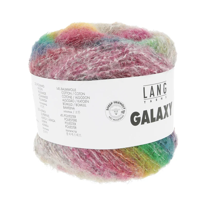 Lang Yarns Galaxy 0005 Rosa/Orange/Grün