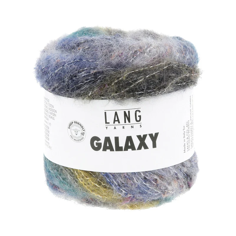 Lang Yarns Galaxy 0004 Grau/Blau/Gelb