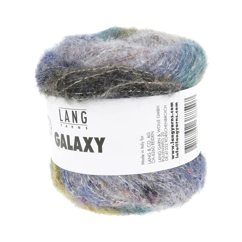 Lang Yarns Galaxy 0004 Grau/Blau/Gelb