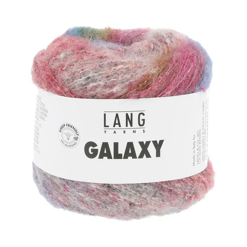 Lang Yarns Galaxy 0003 Blau/Rot/Rosa