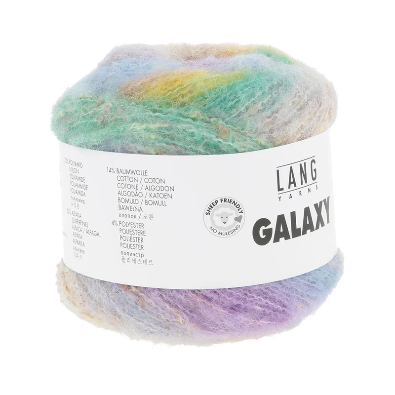Lang Yarns Galaxy 0002 Hellblau/Flieder/Grün
