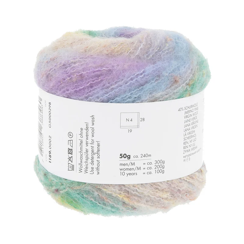 Lang Yarns Galaxy 0002 Hellblau/Flieder/Grün