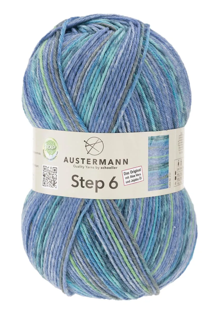 Step 6 Color EXP | 6-fach Sockenwolle | Farbe: 717 - LAGUNE