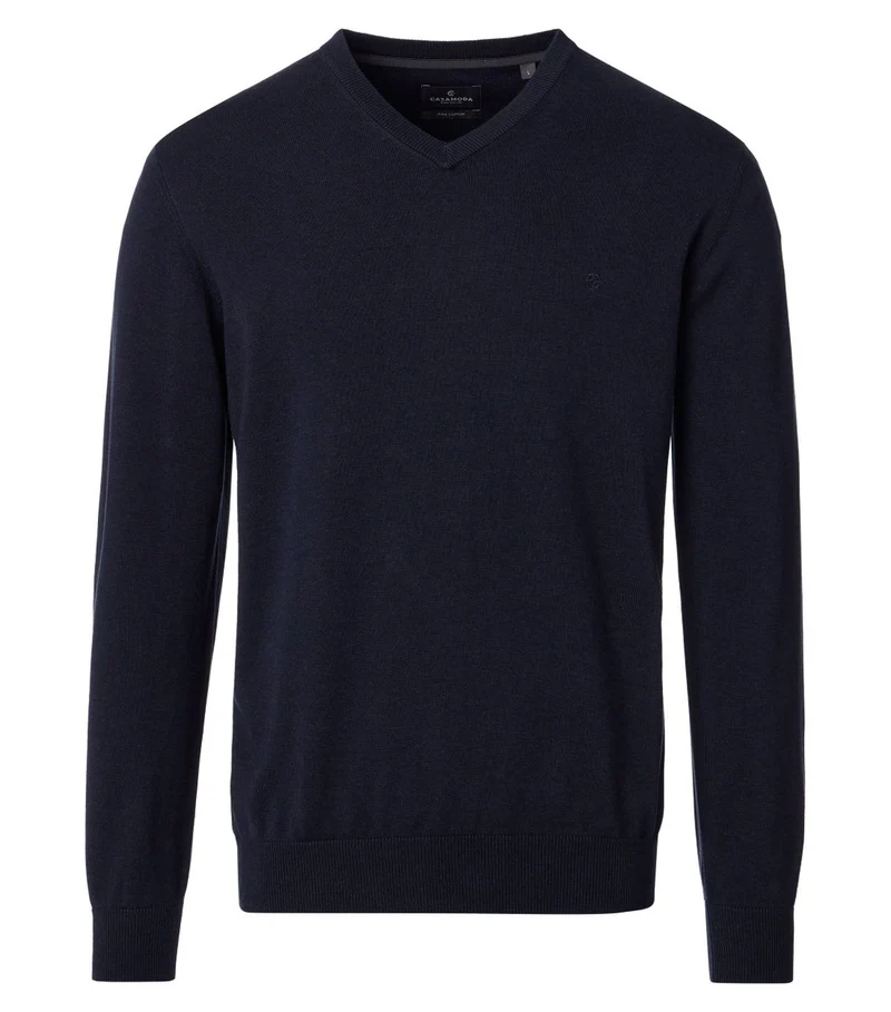 Pullover mit V-Ausschnitt uni 004430