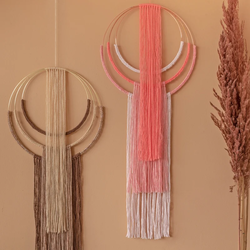 Makramee-Anleitung „Yarn and Colors – Wrapped up“ Wandbehang