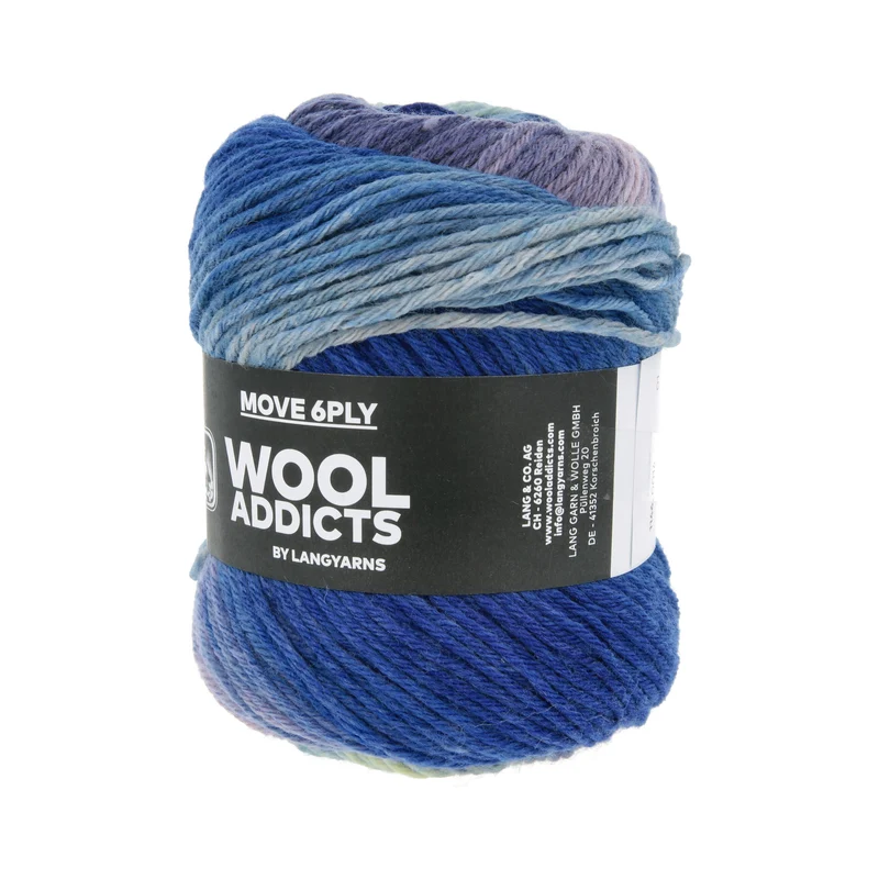 Lang Yarns Move 6-Fach/6-Ply 0014 Königsblau/Beige/Helloliv