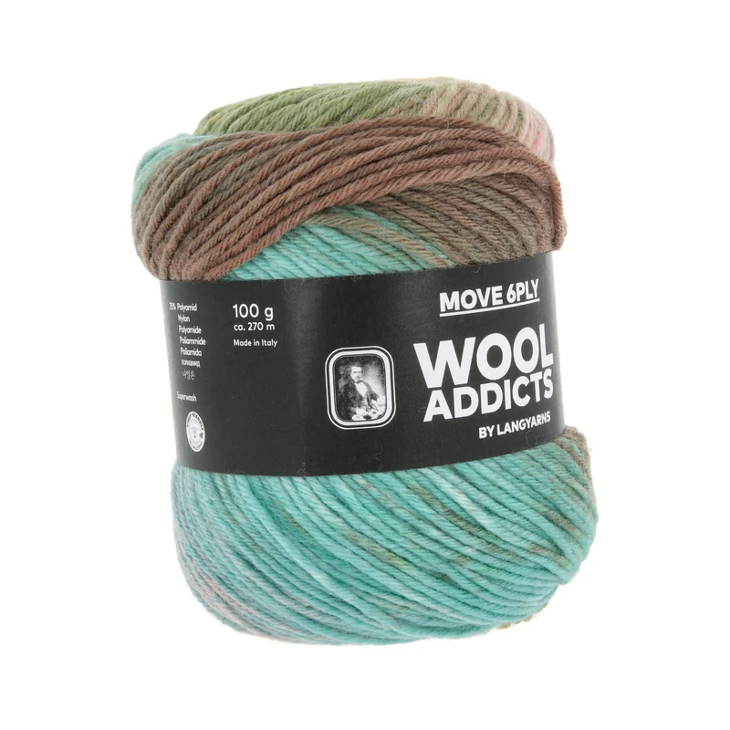 Lang Yarns Move 6-fach/6-Ply 0013 Blau/Grün/Orange/Flieder