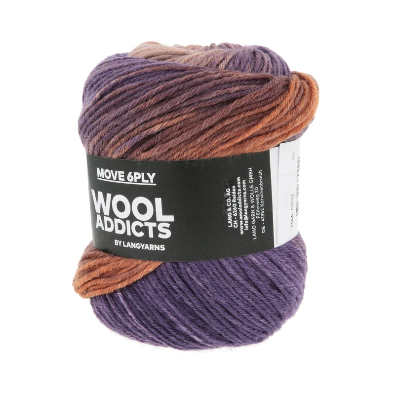 Lang Yarns Move 6-fach/6-Ply 0012 Königsviolett/Orange/Sand