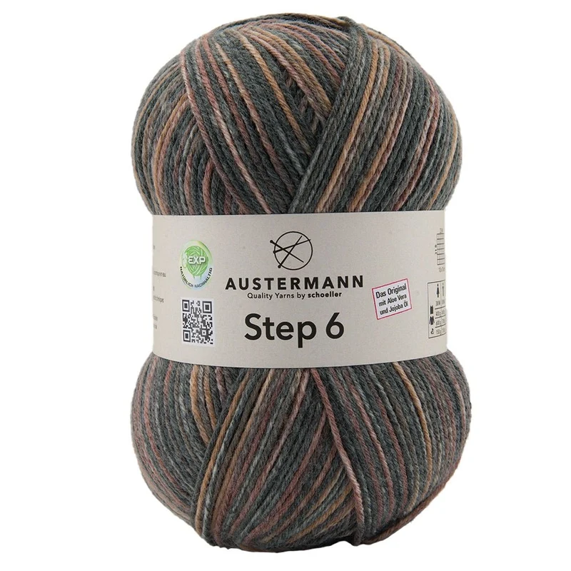 Step 6 Color EXP | 6-fach Sockenwolle | Farbe: 736 - MOKKA