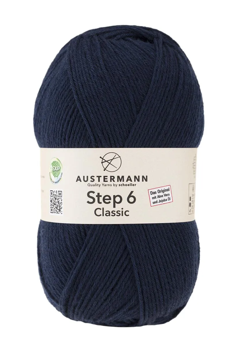 Step 6 Classic EXP | 6-fach Sockenwolle | Farbe: 6010 - NACHTBLAU