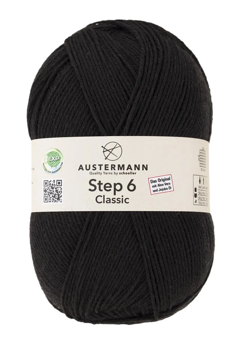 Step 6 Classic EXP | 6-fach Sockenwolle | Farbe: 6013 - SCHWARZ