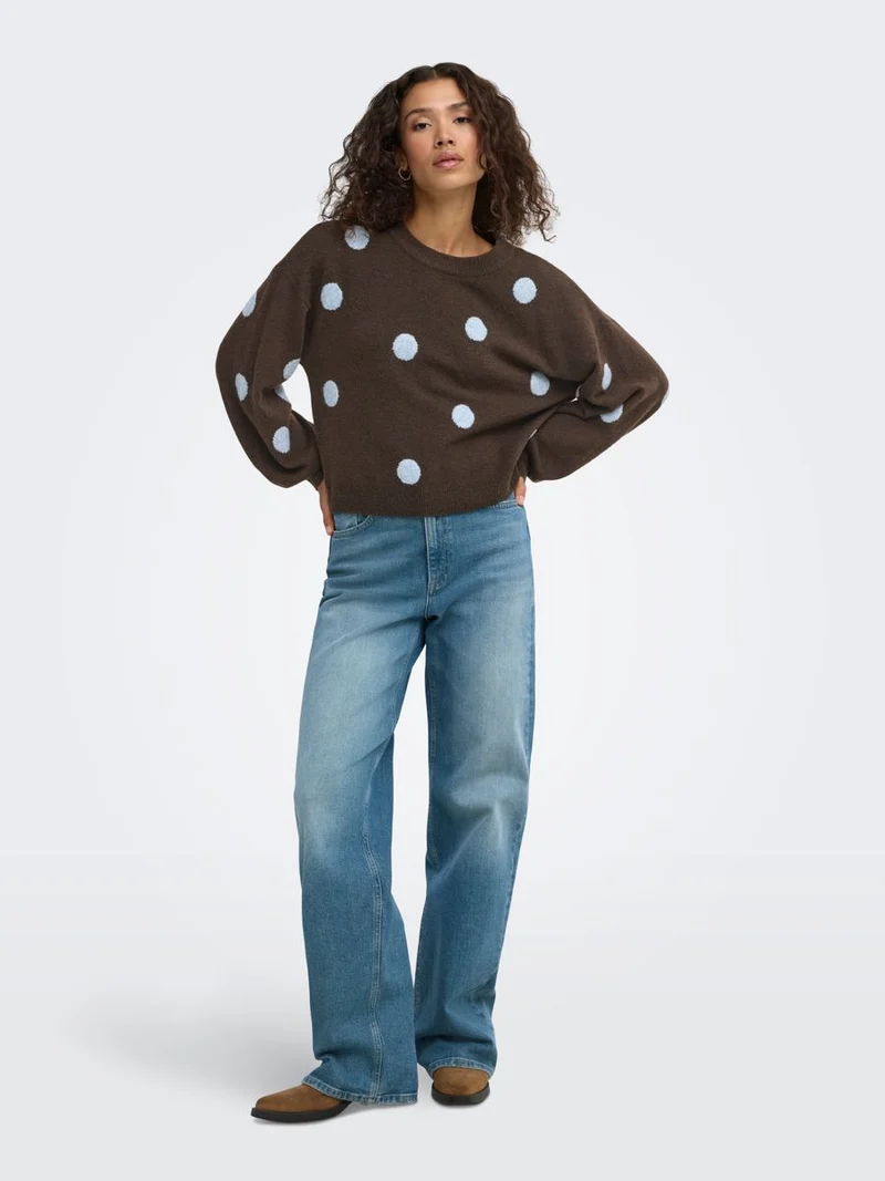 ONLRICA LS DETAIL O-NECK CC KNT