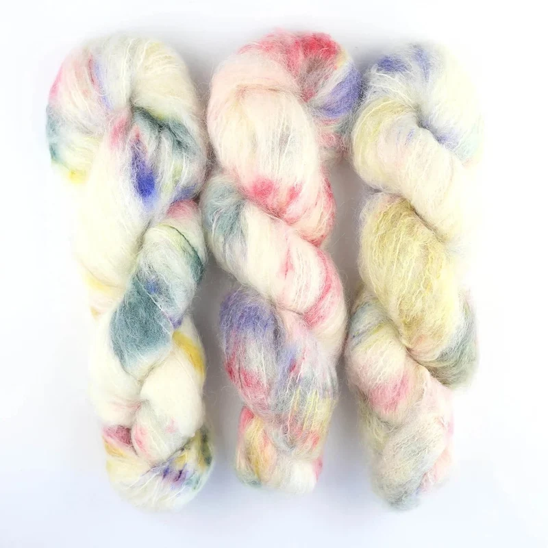 Fluffy Mohair Farbverlauf handgefärbt