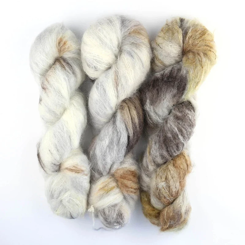 Fluffy Mohair Farbverlauf handgefärbt