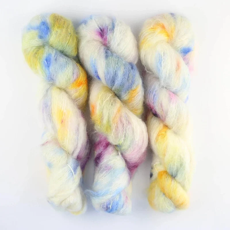 Fluffy Mohair Farbverlauf handgefärbt