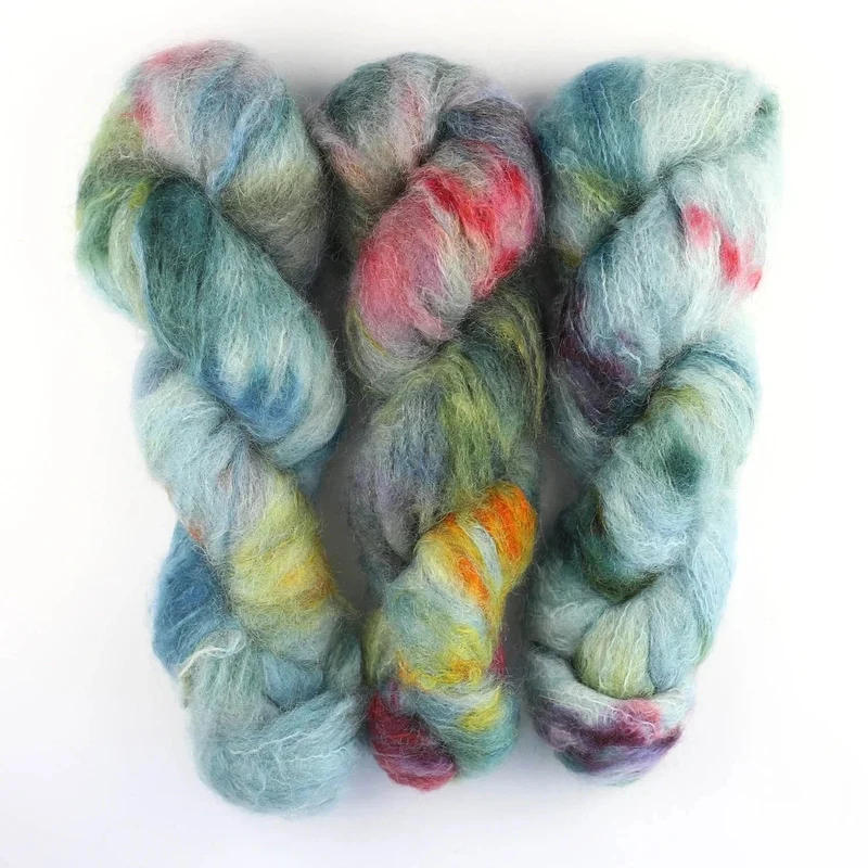 Fluffy Mohair Farbverlauf handgefärbt