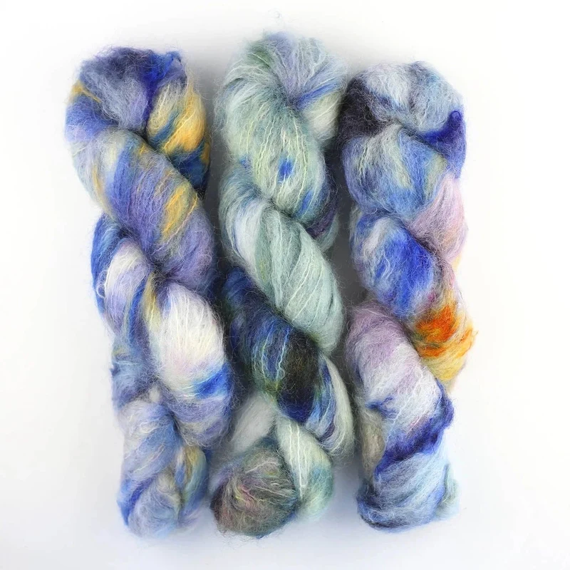 Fluffy Mohair Farbverlauf handgefärbt