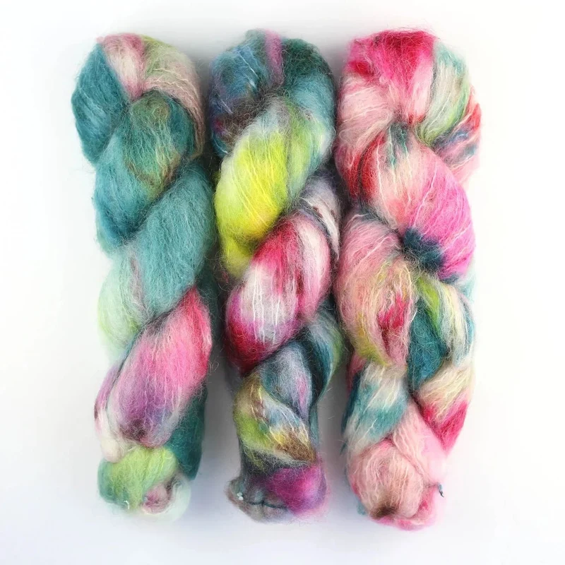 Fluffy Mohair Farbverlauf handgefärbt