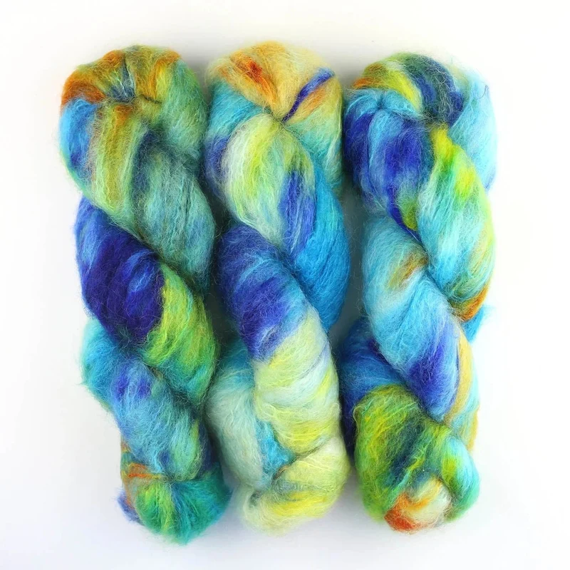 Fluffy Mohair Farbverlauf handgefärbt