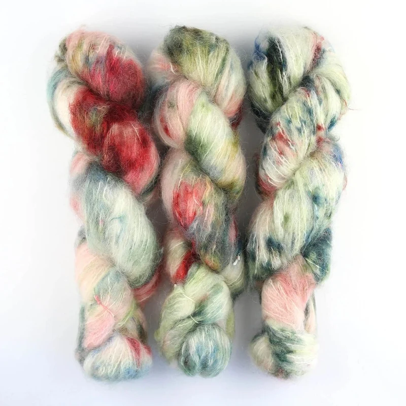 Fluffy Mohair Farbverlauf handgefärbt