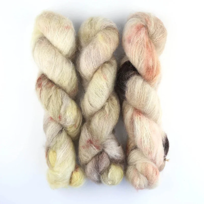 Fluffy Mohair Farbverlauf handgefärbt