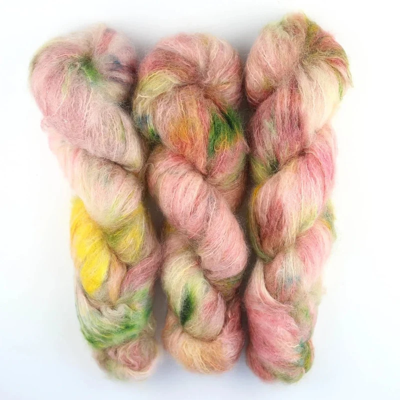 Fluffy Mohair Farbverlauf handgefärbt