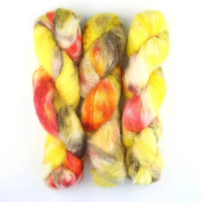 Fluffy Mohair Farbverlauf handgefärbt