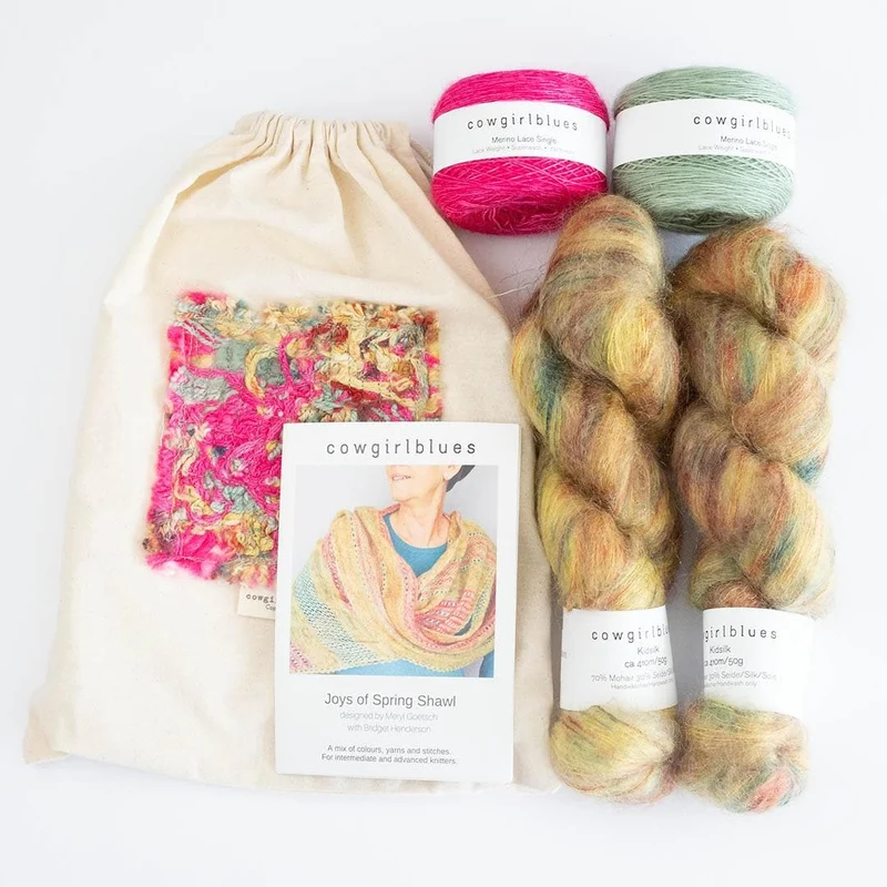 Strickpaket Joys of Spring Shawl handgefärbt - Englisch