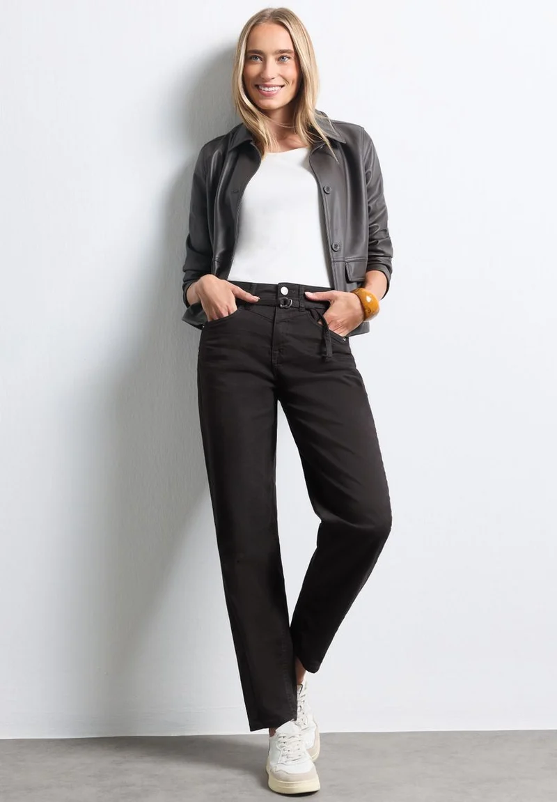 High Waist Barrel Leg Jeans im Loose Fit