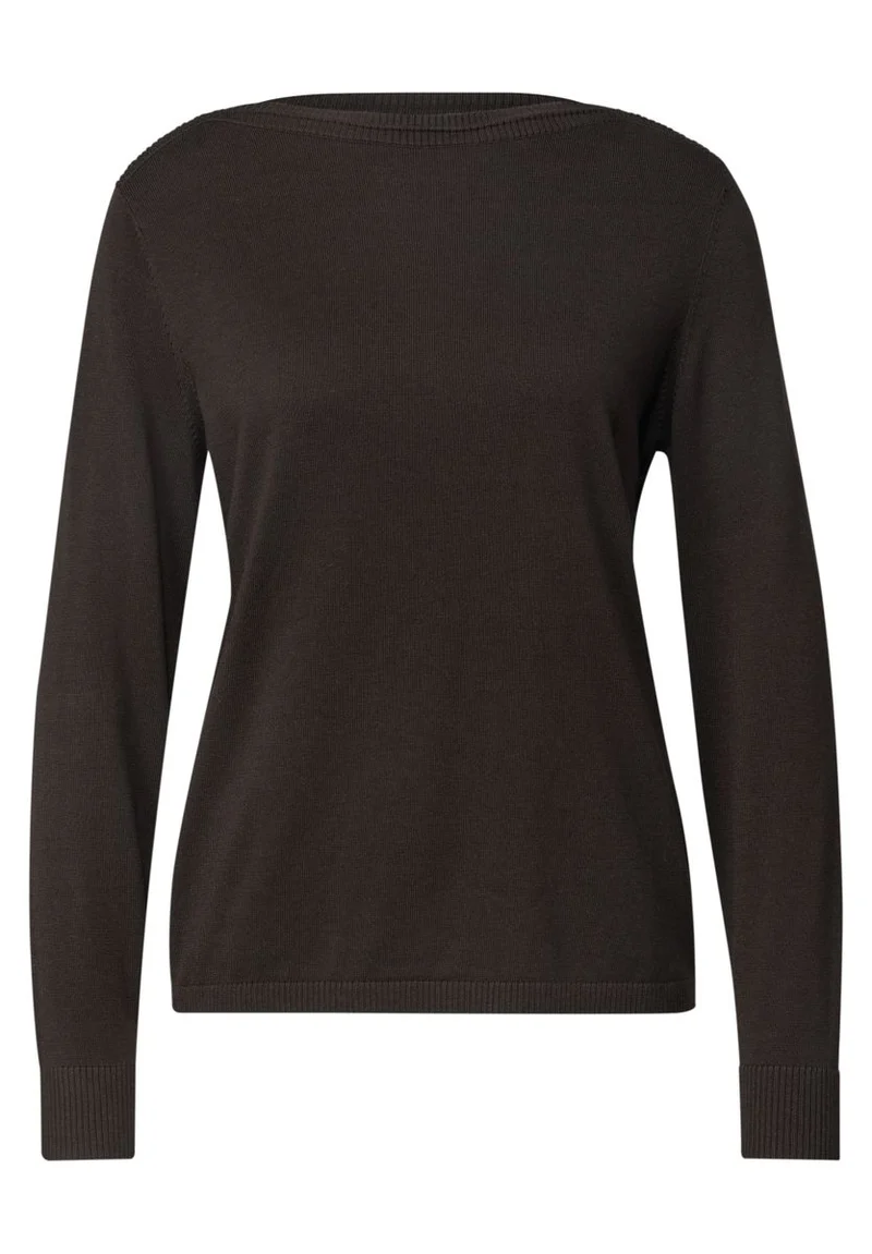 Basic Pullover mit U-Boot-Ausschnitt