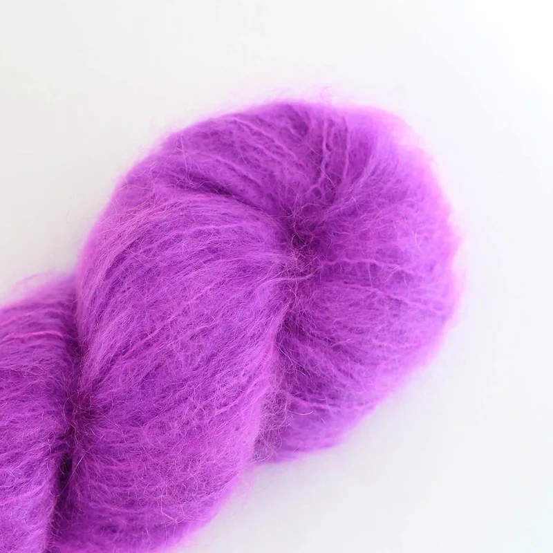 Fluffy Mohair solids handgefärbt