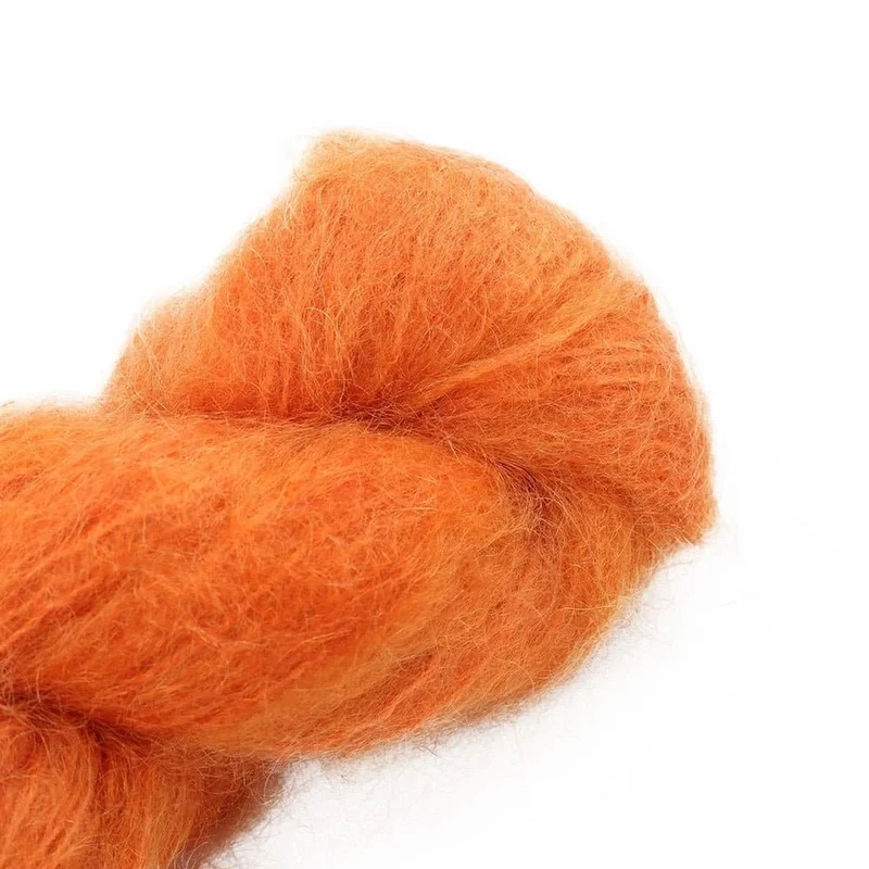 Fluffy Mohair solids handgefärbt
