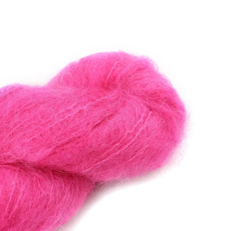 Fluffy Mohair solids handgefärbt
