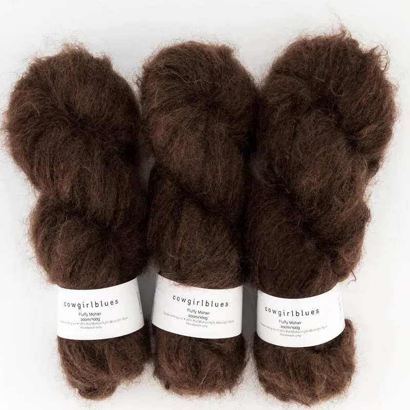 Fluffy Mohair solids handgefärbt