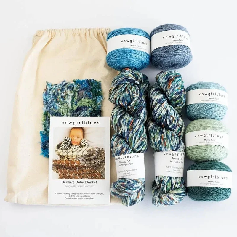 Strickpaket Beehive Blanket handgefärbt