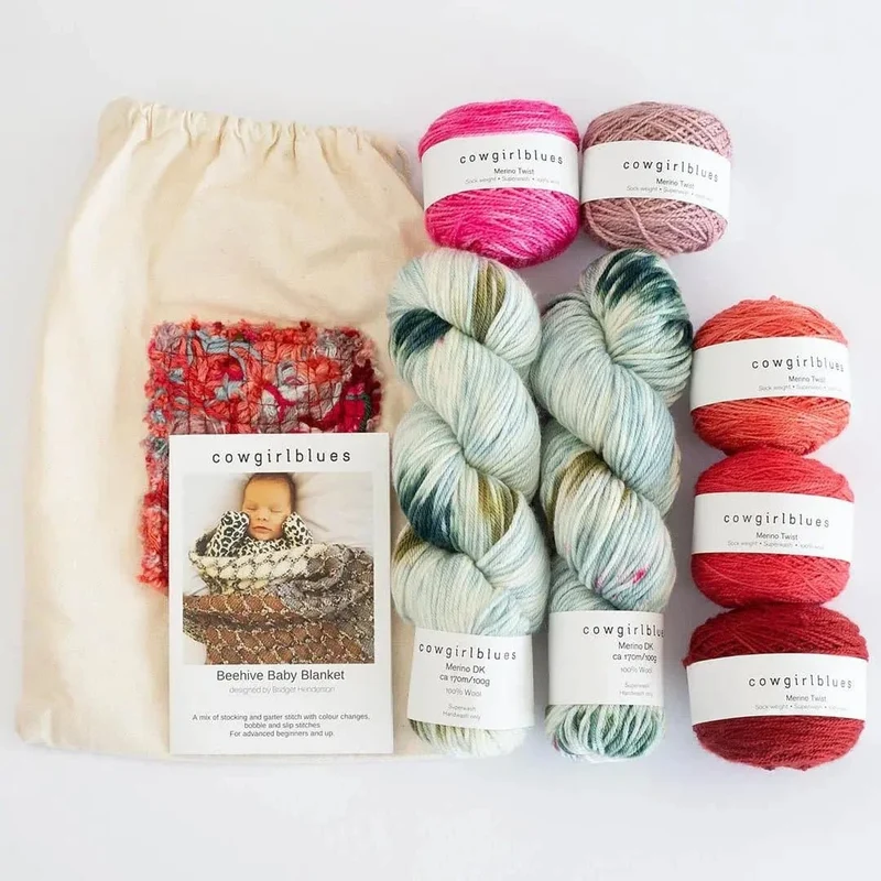Strickpaket Beehive Blanket handgefärbt