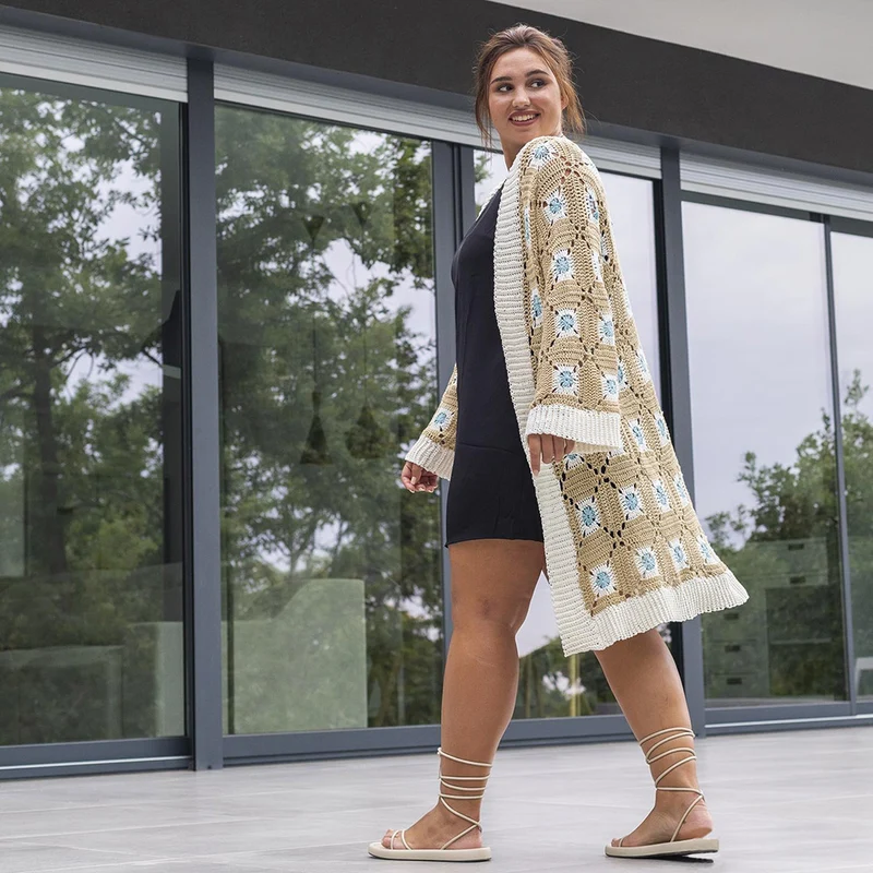 Anleitung für die lange Panama-Granny-Square-Jacke (Download) (digital)