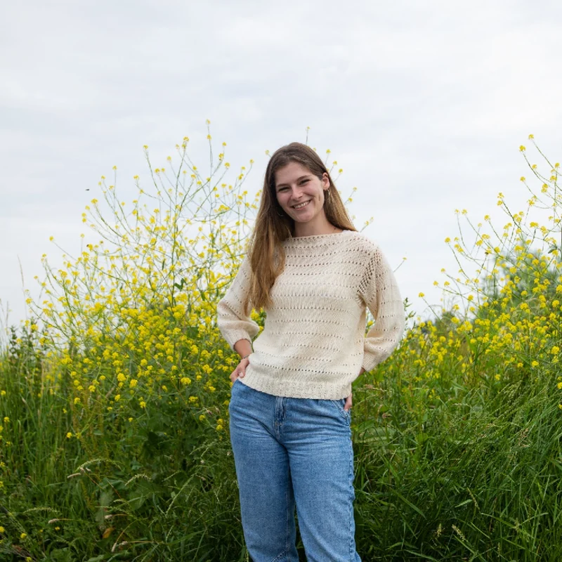 Strickanleitung „Ecopuno – Romantischer Sommerpullover“ (digital)