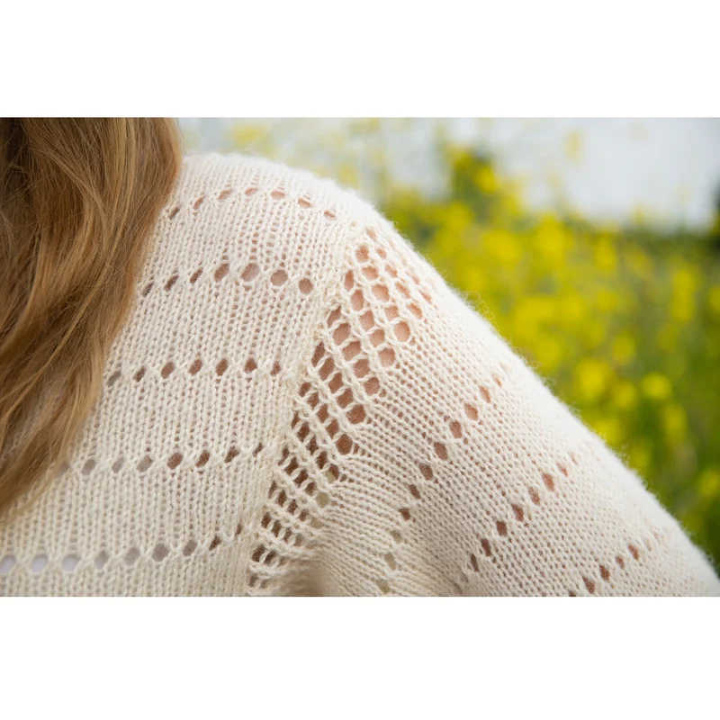 Strickanleitung „Ecopuno – Romantischer Sommerpullover“ (digital)